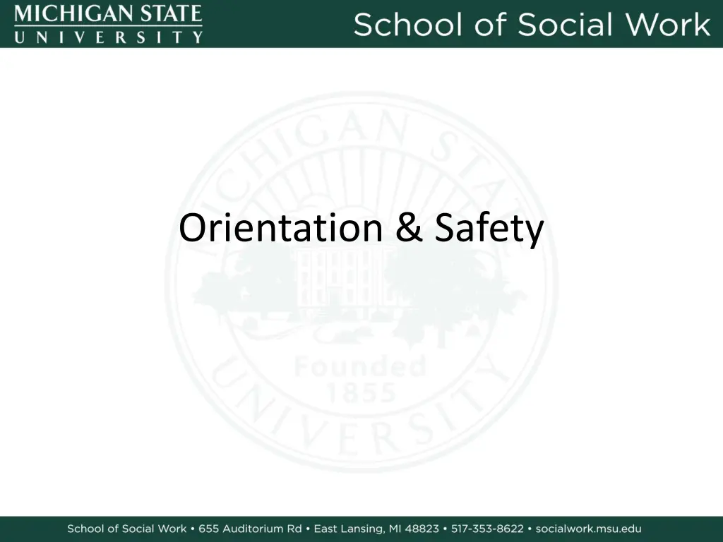 orientation safety