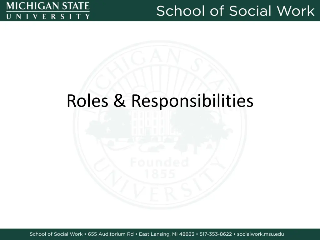 roles responsibilities