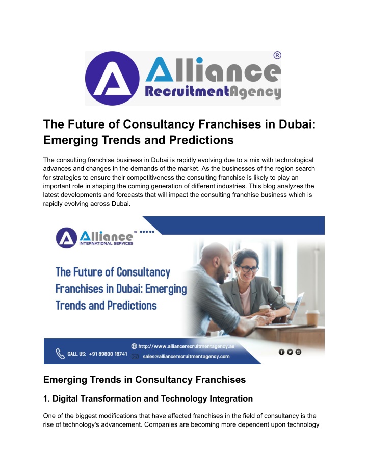 the future of consultancy franchises in dubai