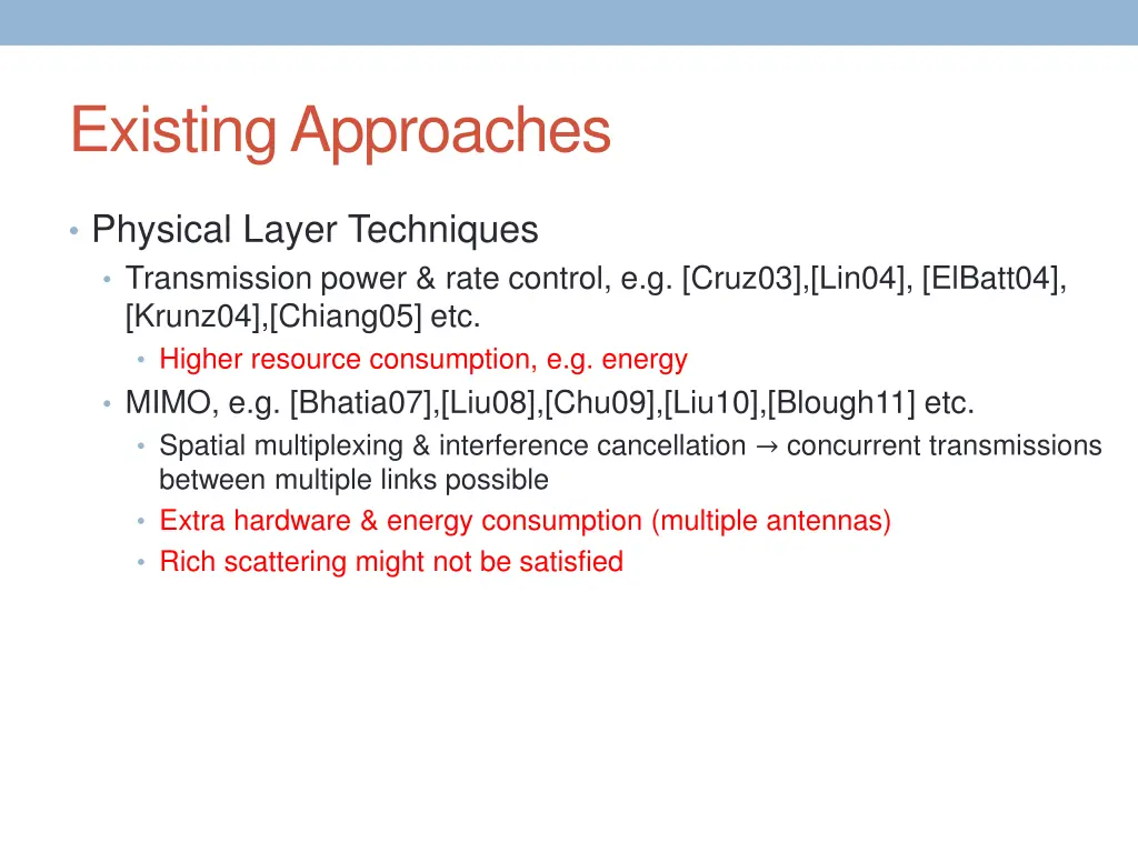 existing approaches 1