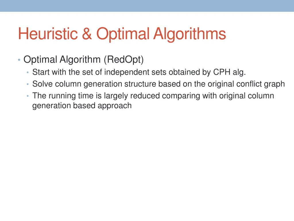 heuristic optimal algorithms 1