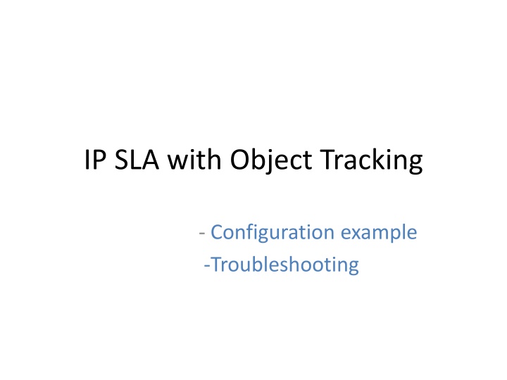 ip sla with object tracking