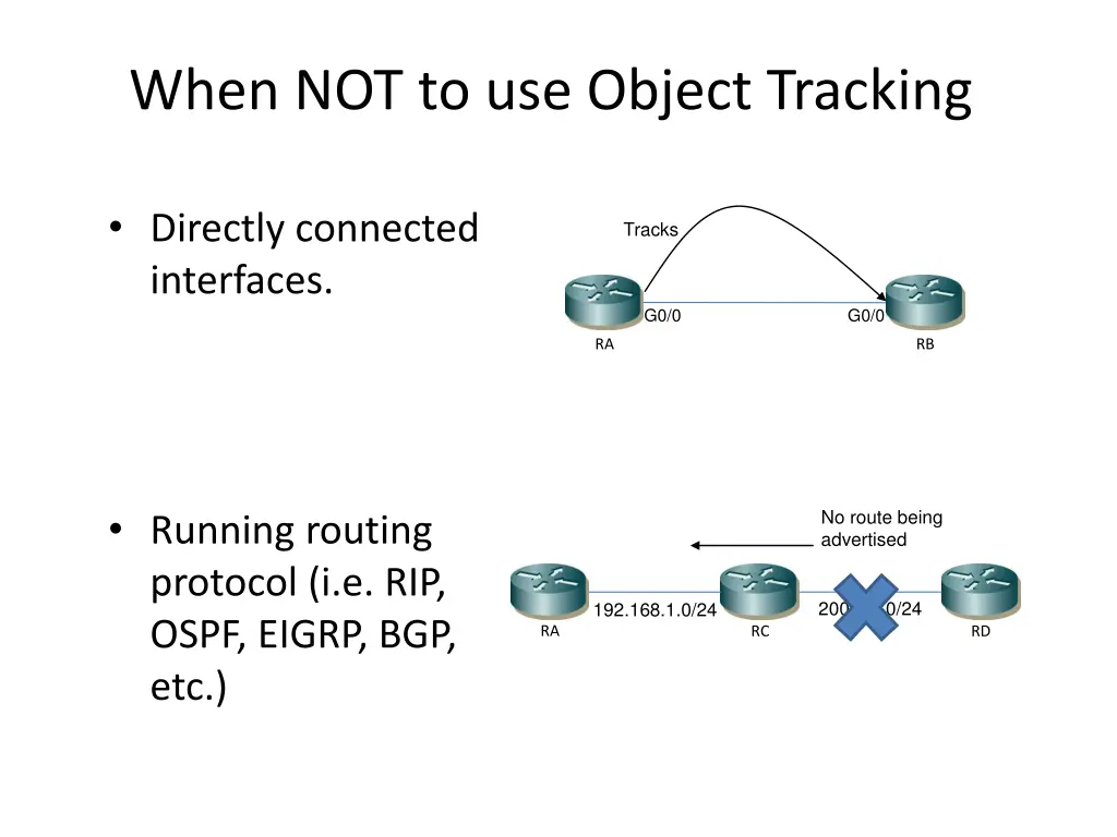 when not to use object tracking