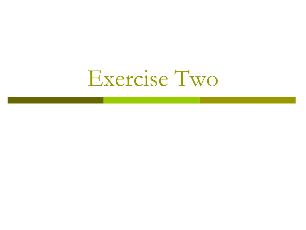 exercise two