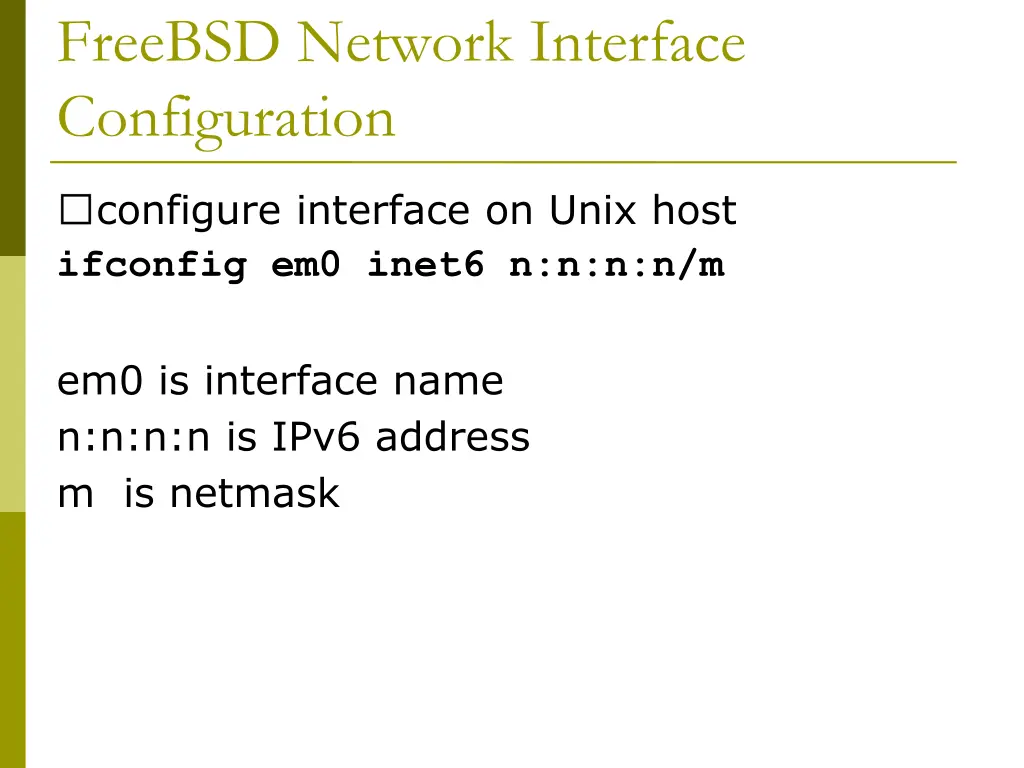 freebsd network interface configuration 1