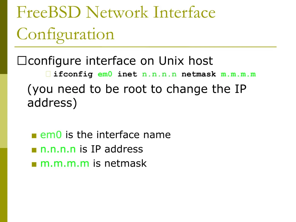 freebsd network interface configuration