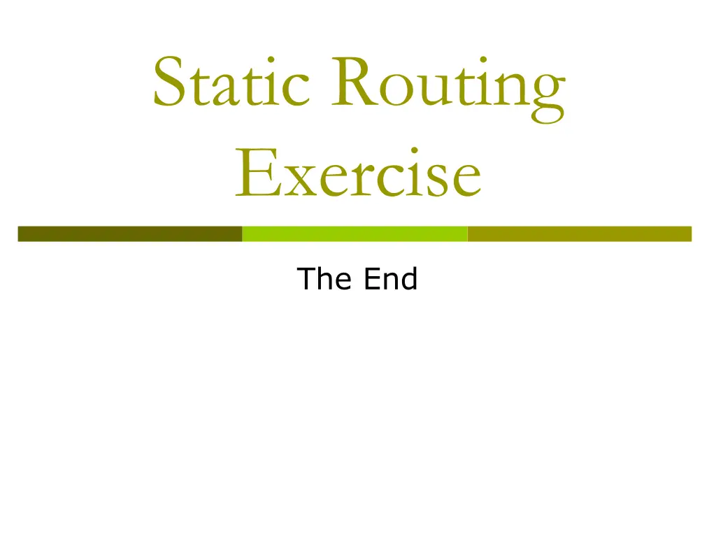 static routing exercise 1