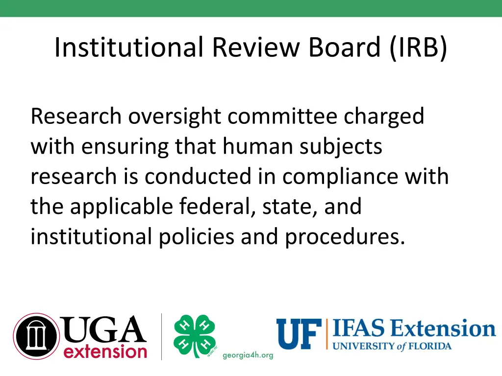 institutional review board irb