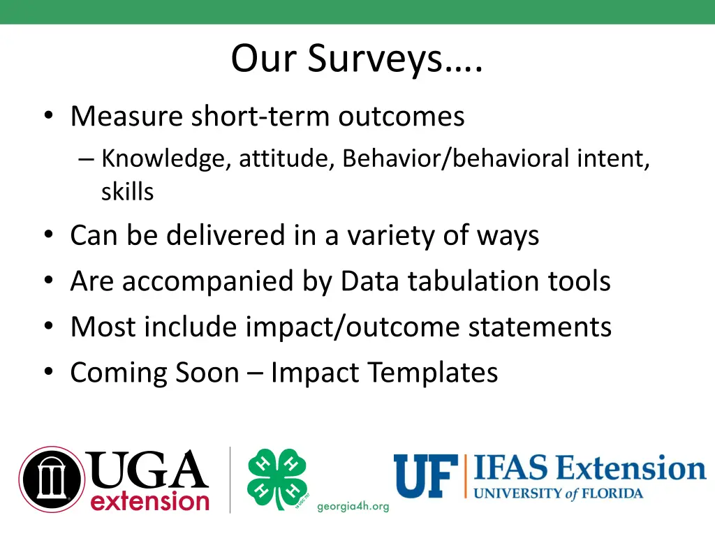 our surveys