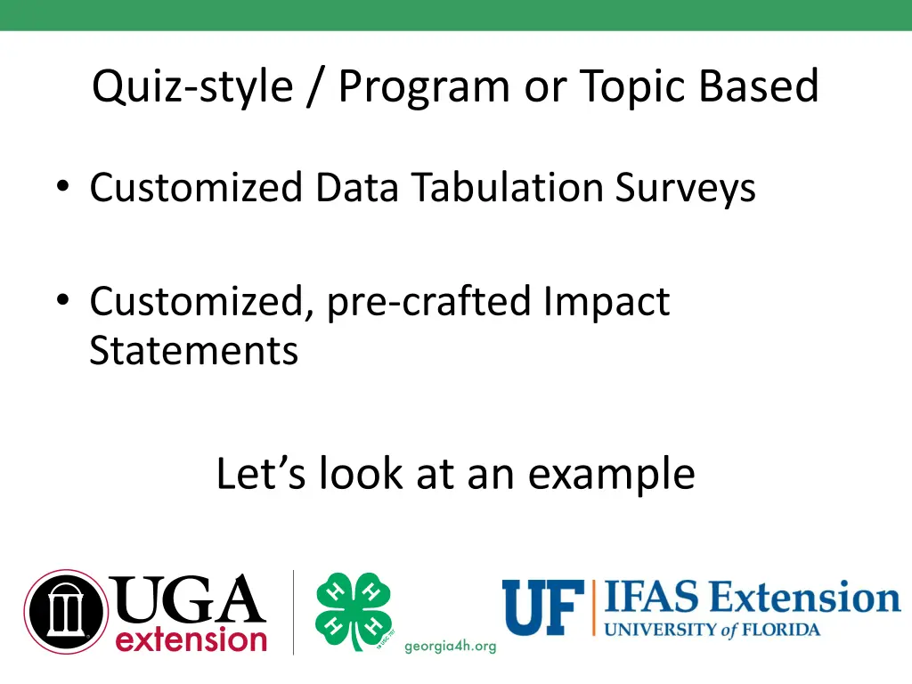 quiz style program or topic based