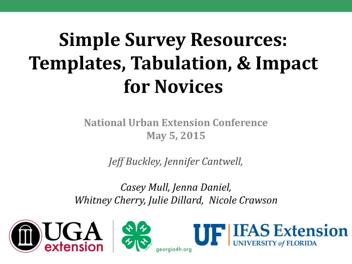 simple survey resources templates tabulation