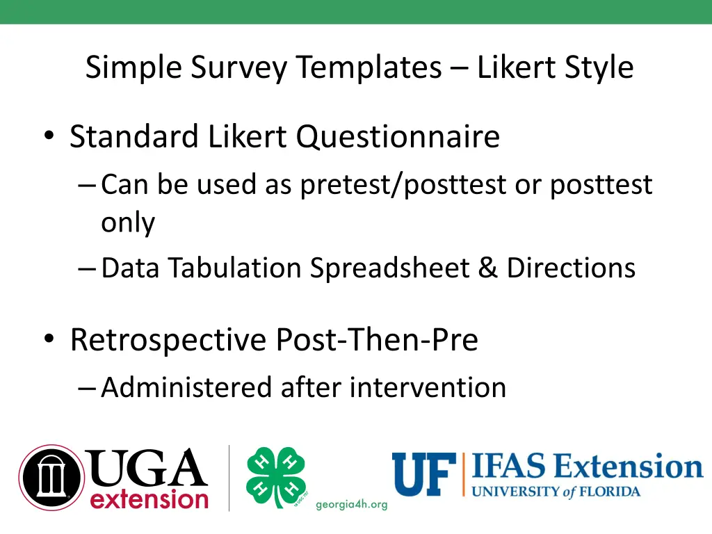 simple survey templates likert style