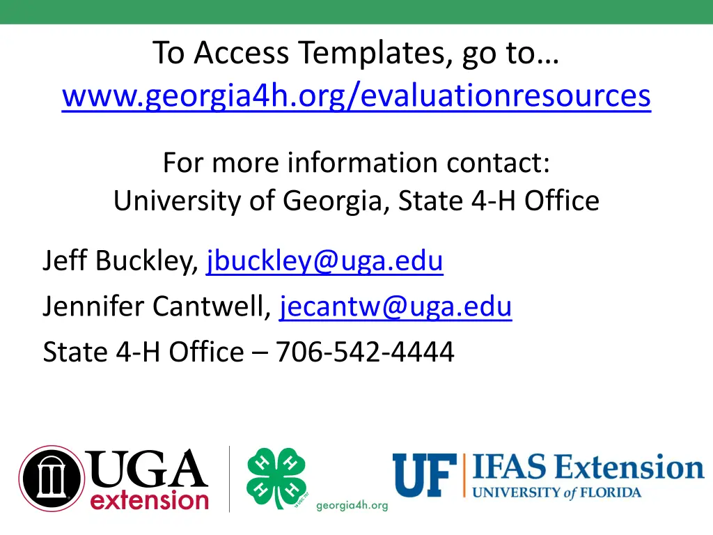 to access templates go to www georgia4h