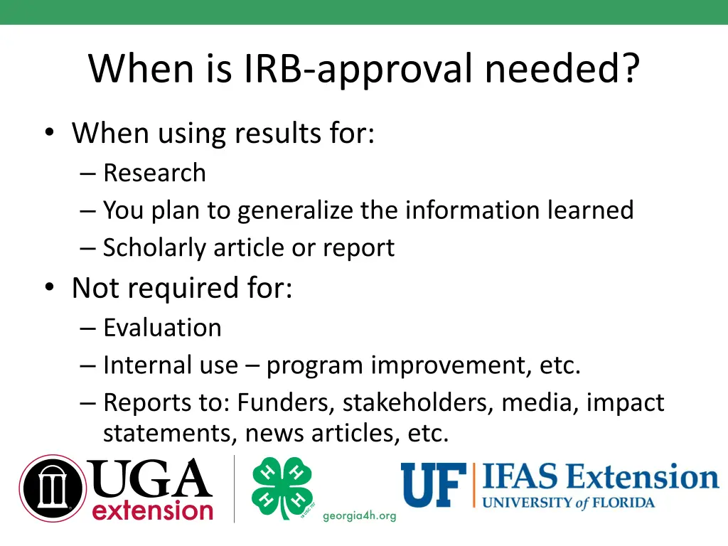 when is irb approval needed