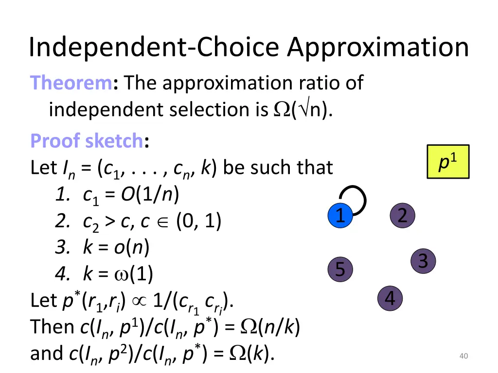 independent choice approximation 13