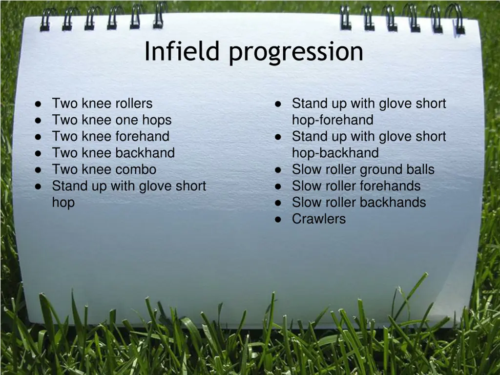 infield progression