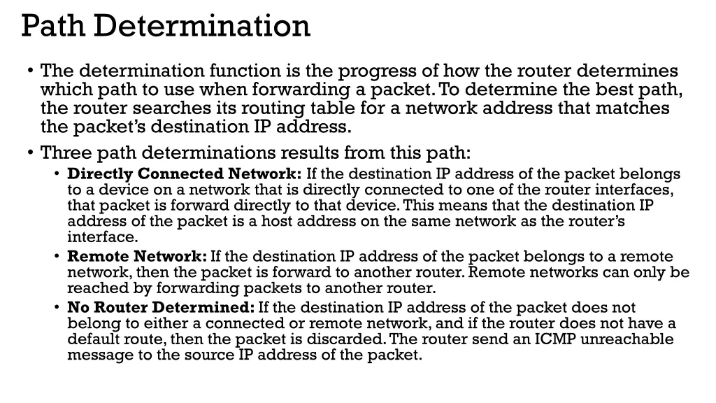 path determination