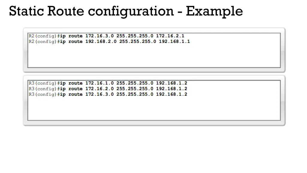 static route configuration example 5