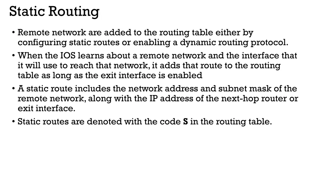 static routing