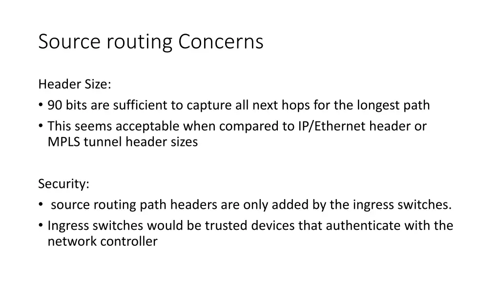 source routing concerns