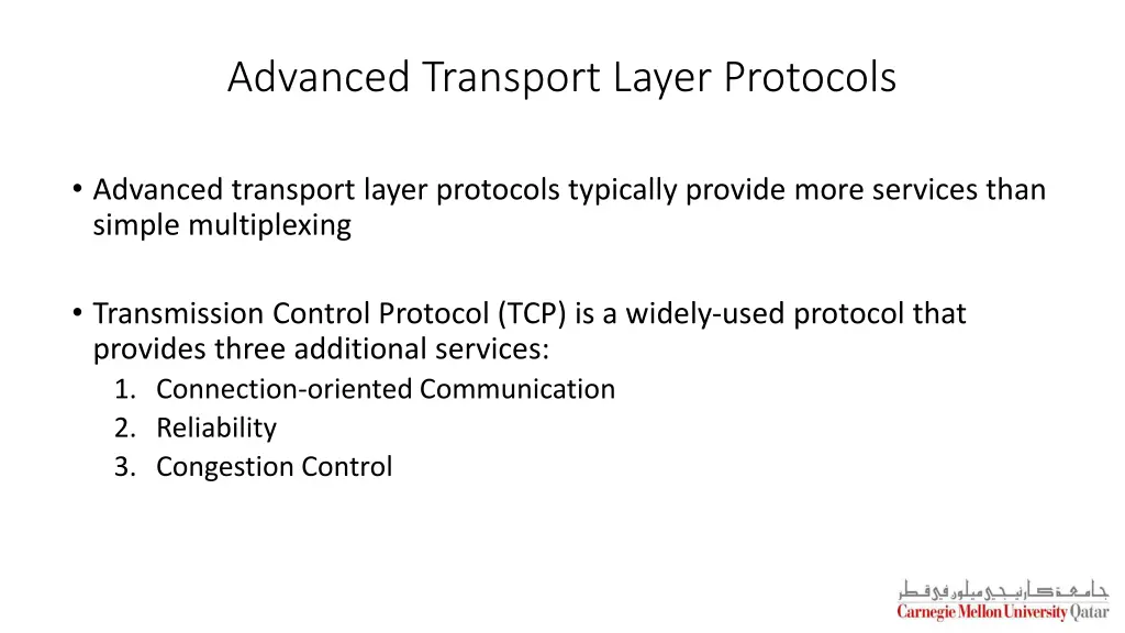 advanced transport layer protocols