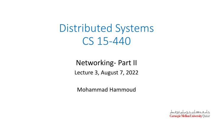 distributed systems cs 15 440