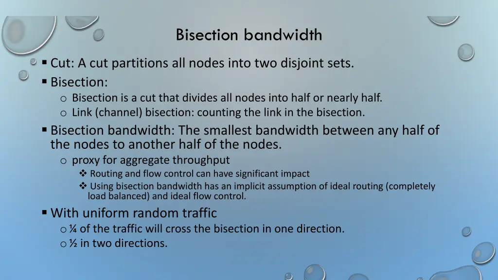 bisection bandwidth