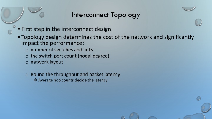 interconnect topology