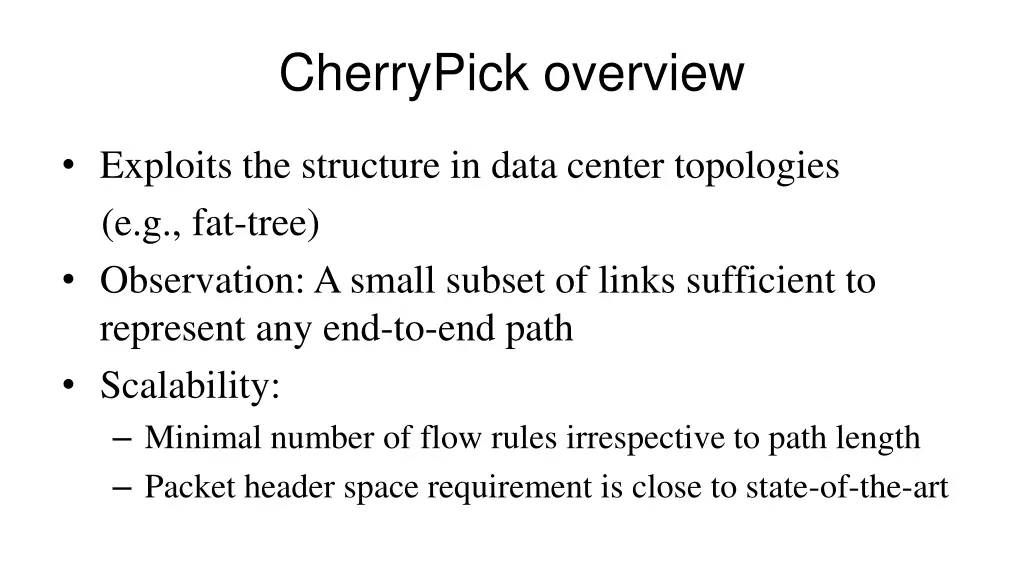 cherrypick overview