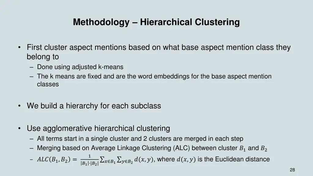 methodology hierarchical clustering