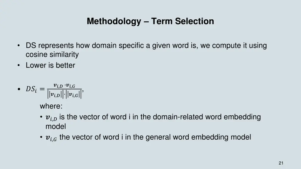 methodology term selection 1