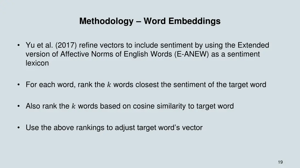 methodology word embeddings 1