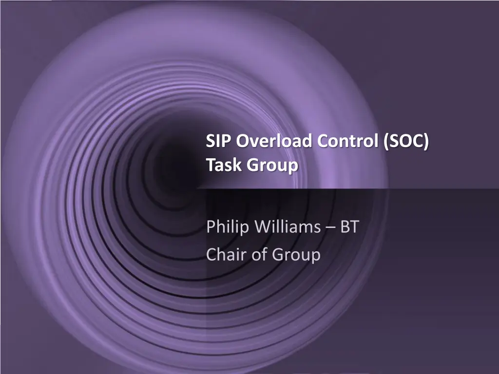 sip overload control soc task group