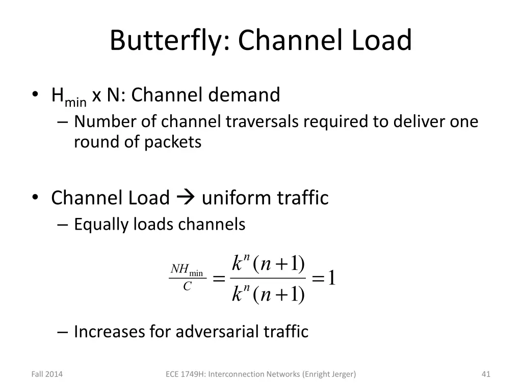 butterfly channel load