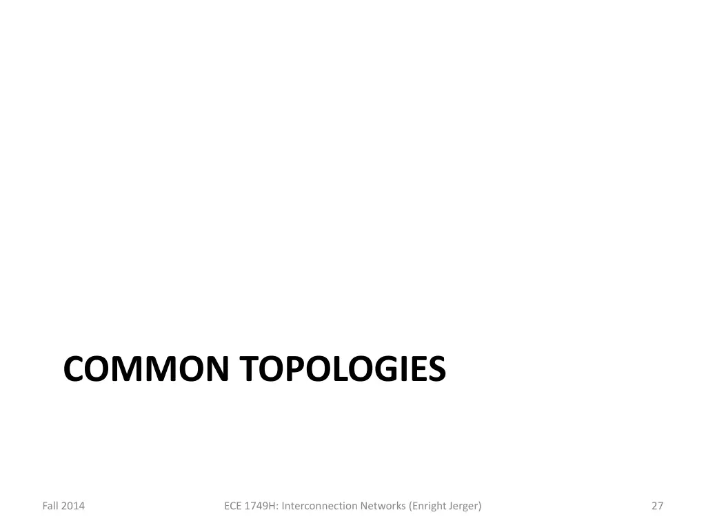 common topologies