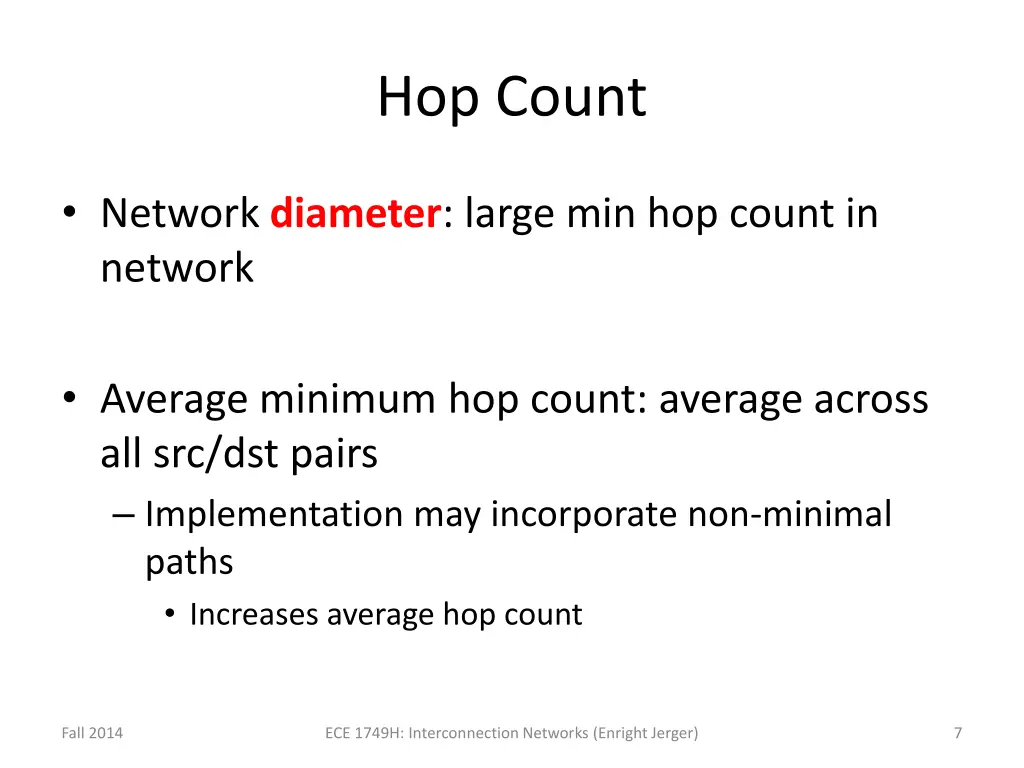 hop count