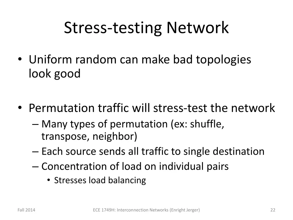 stress testing network