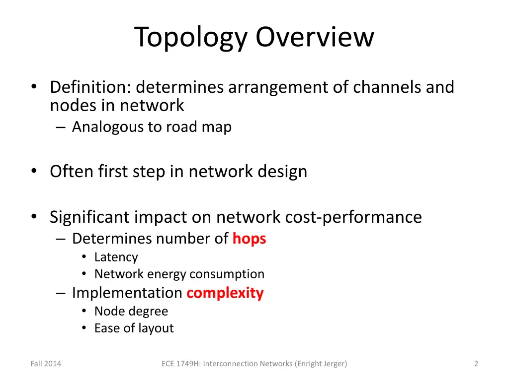 topology overview