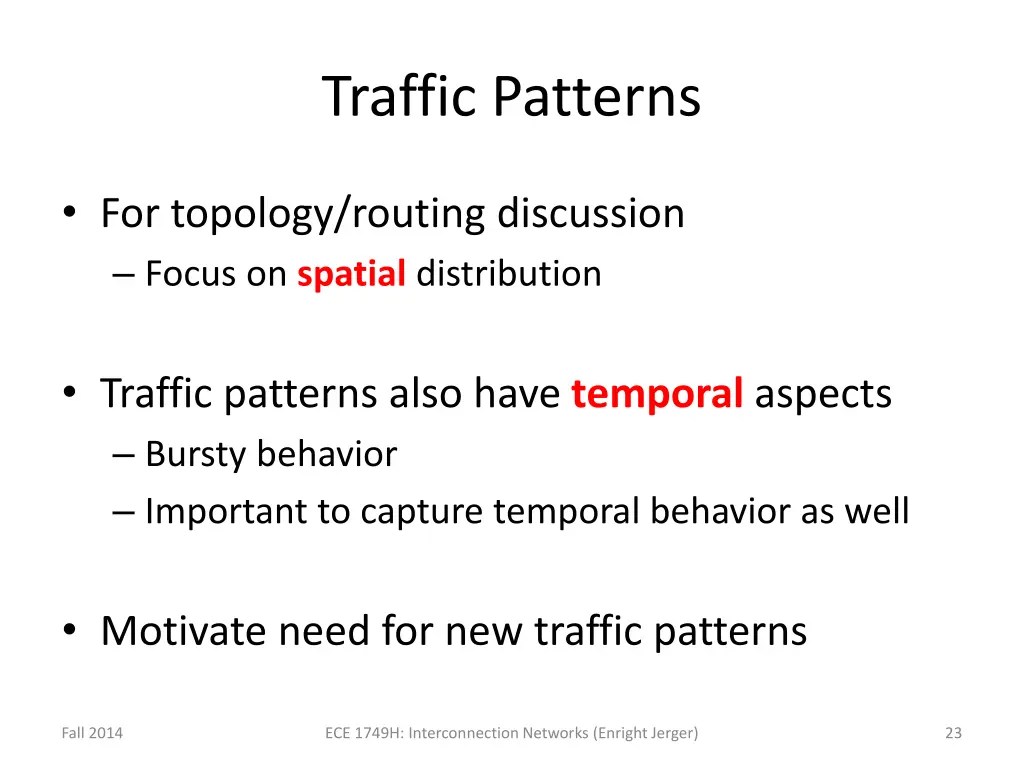 traffic patterns 1