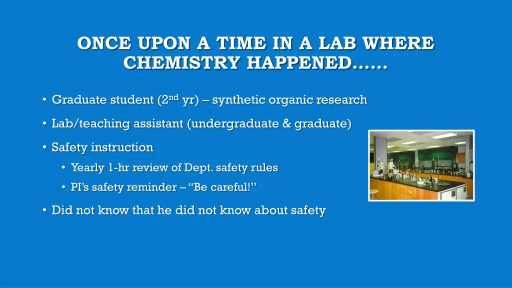 once upon a time in a lab where chemistry happened