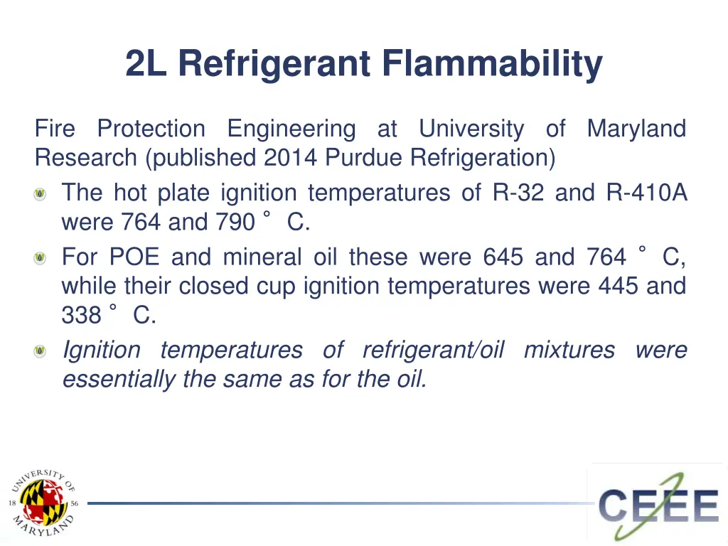 2l refrigerant flammability