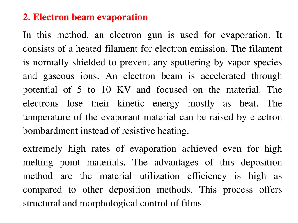 2 electron beam evaporation