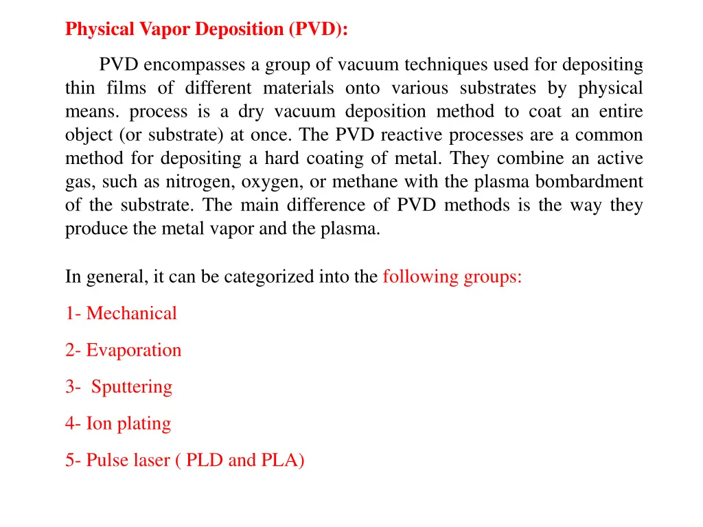 physical vapor deposition pvd