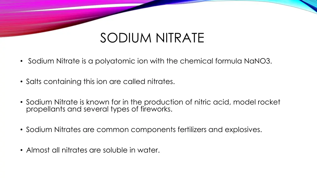 sodium nitrate