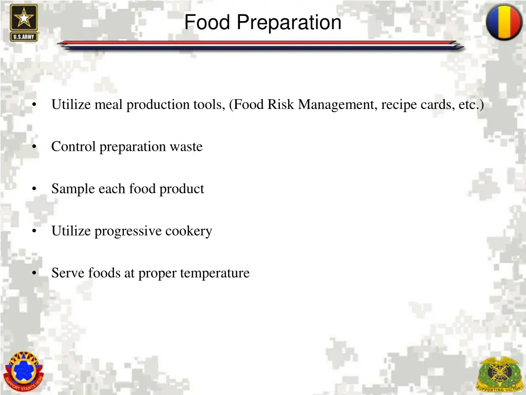 food preparation