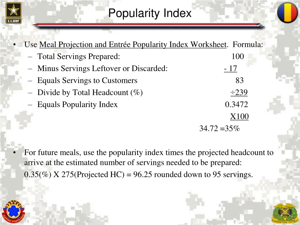 popularity index