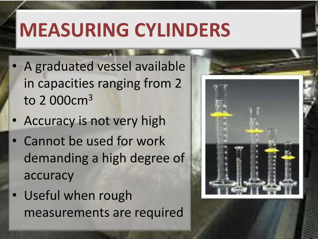 measuring cylinders