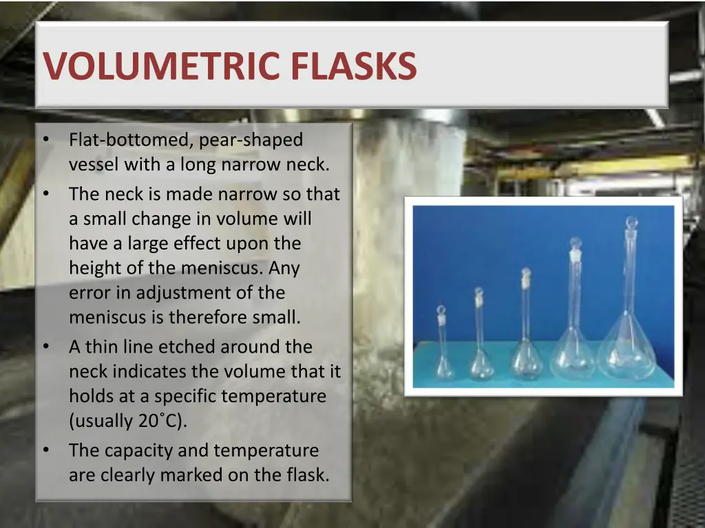 volumetric flasks