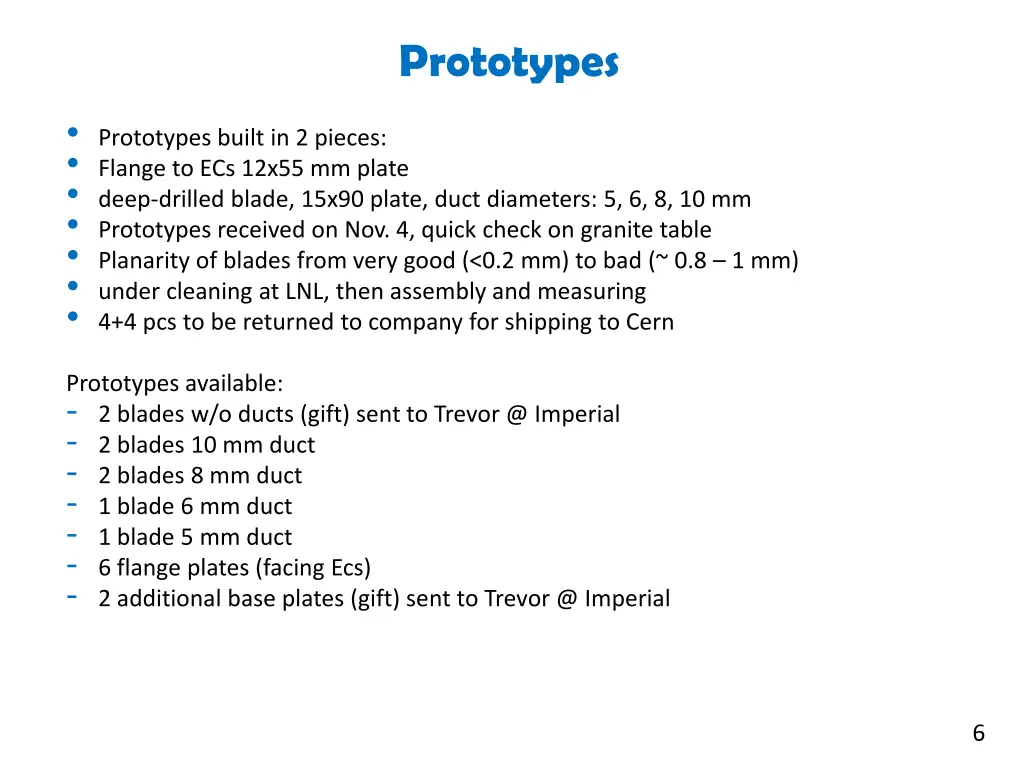 prototypes