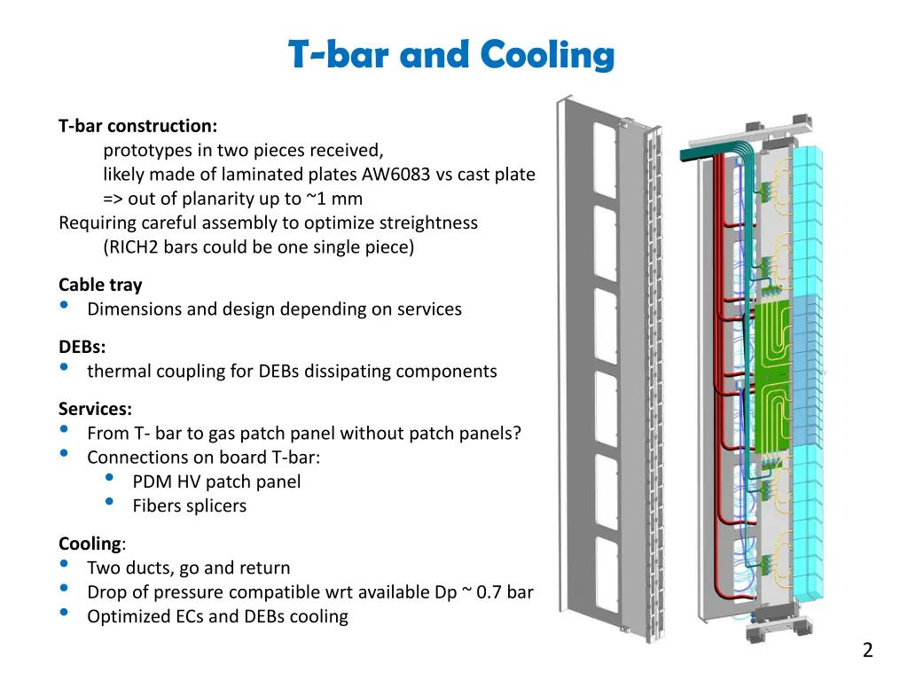 t bar and cooling